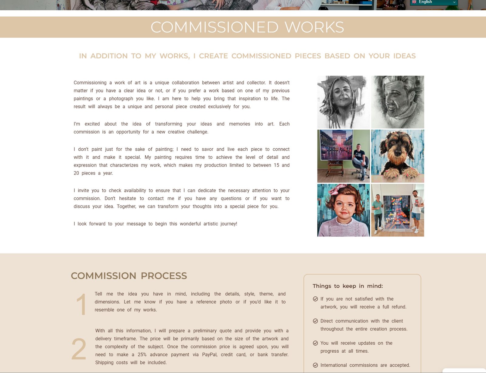 Artist Website Example 4